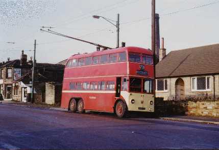 Huddersfield Trolleybus 619 at Outlane
